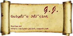 Gulyás Jácint névjegykártya